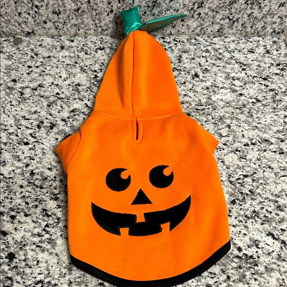 Pumpkin / Jack-o-lantern Pet Halloween Costume in Size Small
